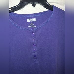 Duluth Trading Co Men's Purple Henley Shirt